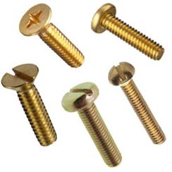 MTS SCREW CHEESE SLOT BRASS 2BA X 1/2